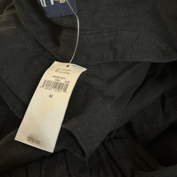 NWT! GAP Black Linen-Blend Utility Romper - Size Medium - Picture 7 of 7